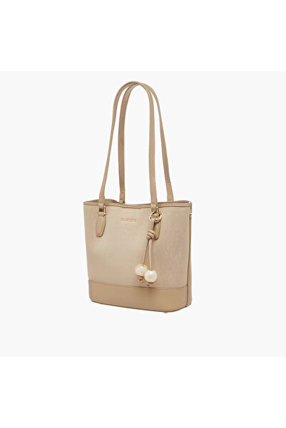 Chrisbella Textured Tote Bag with Pouch