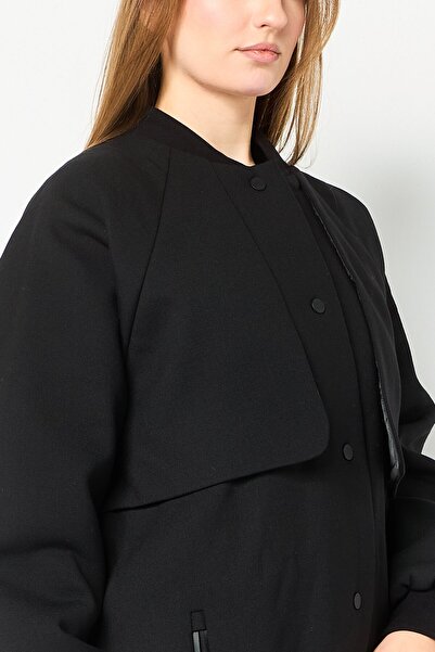 Lacoste Women Solid Bomber Jacket, Black