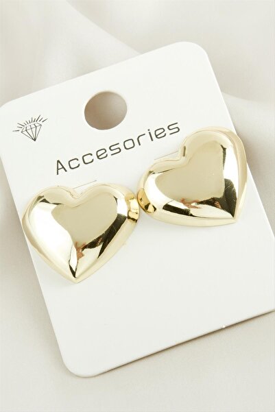 ZERO LAND Mtxdpn Heart Trend (170524) Metal Earrings-Yellow