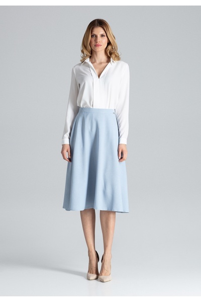 Figl Elegant, flared midi skirt in light blue M628, size XL