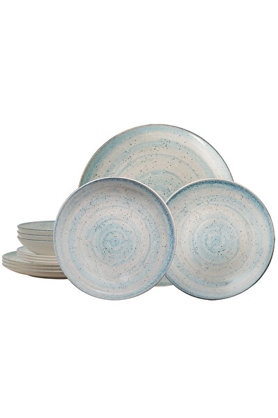 Cesiro Set plates, 12 pieces, for 4 people, Marshmallow, Cesiro, Multicolor