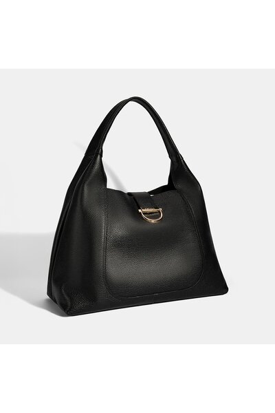 Desa Women's Black Wallet Leather Shoulder Bag with Accessories