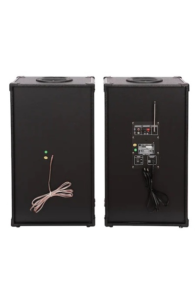 KlaussTech Set of 2 Speakers 1 Active + 1 Passive, 2 X 80 W, Bluetooth, Usb, Volume Level, 2 Microphone Inputs