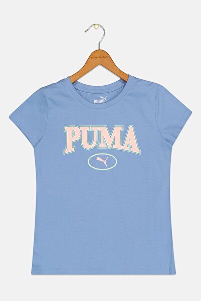 Puma Kid Girl Sportwear Fit Short Sleeve Training T-Shirt, Blue