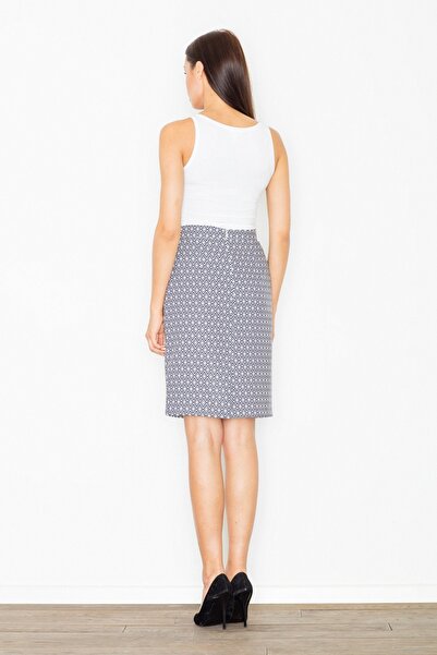 Figl Elegant pencil skirt with geometric pattern M516 size XL