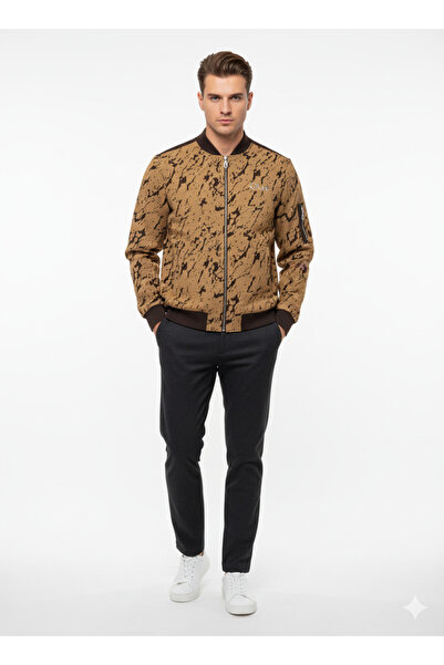 Okté Мъжка бомбър яке с жакардов десен – Jacquard Terrain (уникално издание)