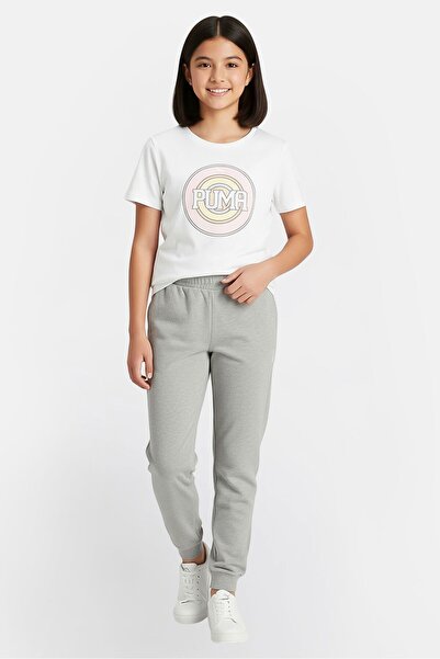 Puma Kids Girl Short Sleeve Outdoor T-Shirt, White