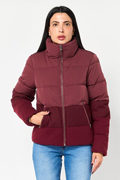 Lacoste Women Quilted Puffer Jacket, Maroon