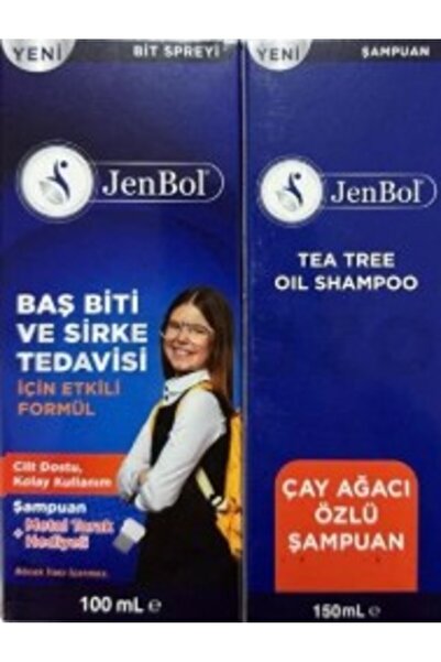 Jenbol Set - Bit Spreyi 100 ml + Çayağacı Şampuan 150 ml - Çelik Tarak Hediyeli