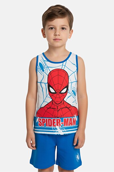 Marvel Toddlers Boy 2 Pieces Spider Man Top And Bottom Pajama Set, Multicolor