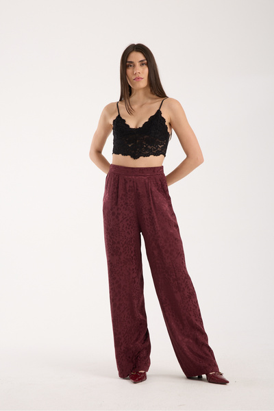 DeChival Women's Baggy Pants - Loose Pants with Pockets and Front Folding