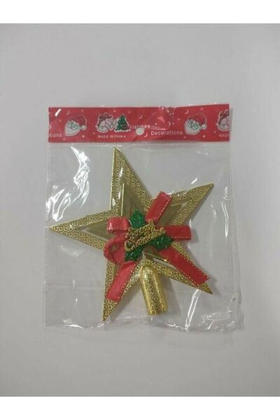 BEST PARTİ Christmas tree topper star gold floral