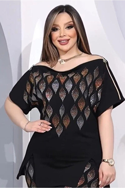 AZRA BUTİK Damla Patterned Stone Blouse