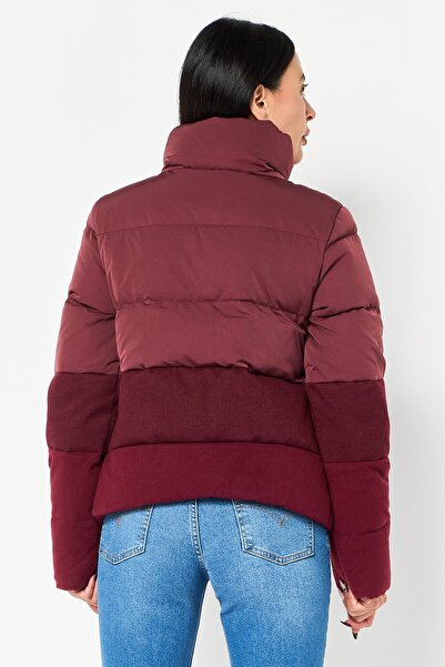 Lacoste Women Quilted Puffer Jacket, Maroon