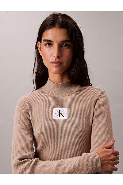 Calvin Klein Cotton Knit Roll Neck Dress