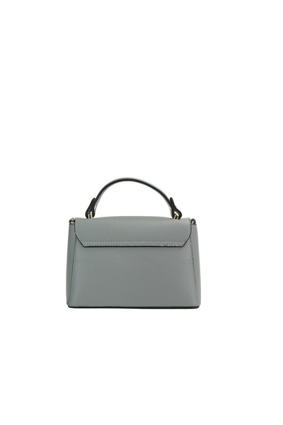 Posete Fagaras Kirsti Leather Purse - Grey, Casual Bag Made of Genuine Leather, Handbag, Bags