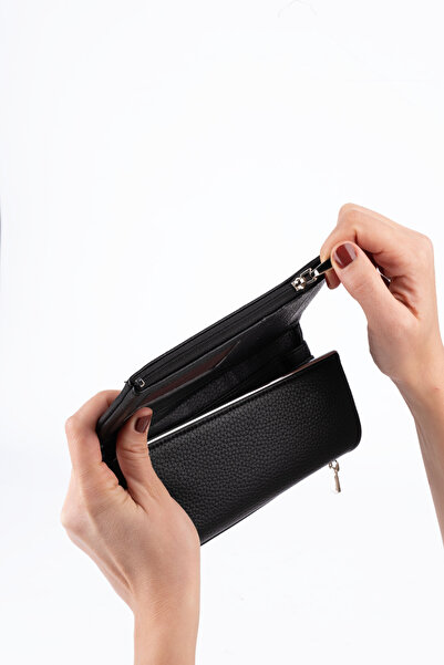 saraci leather craft Women's Wallet – Zippered & Card Holder Portfolio Stylish Long Wallet Women's Vegan Imported Leather