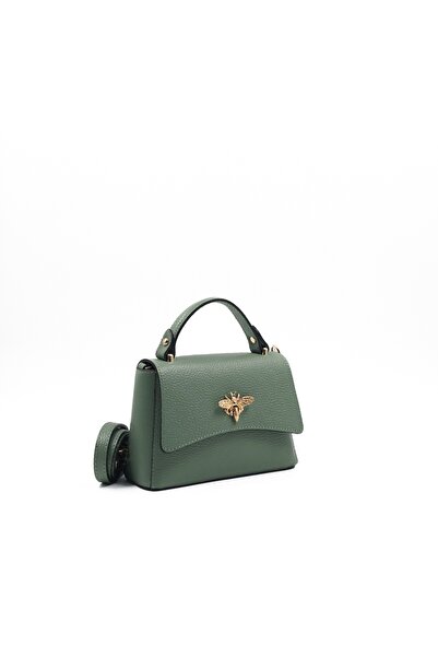 Posete Fagaras Kirsti Leather Purse - Mint, Casual Bag Made of Genuine Leather, Handbag, Bags