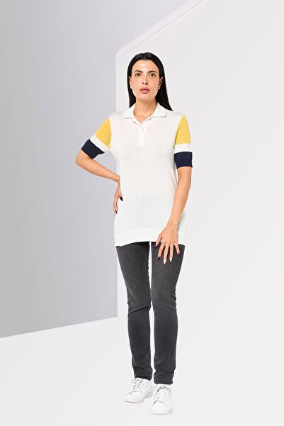 Lacoste Women Spread Collar Solid Short Sleeves Knitted Polo Shirt, White