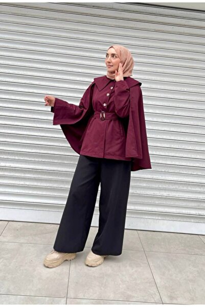 Butik Kadın pelerinli trençkot