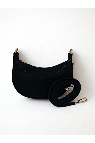 KAGURA Yay Kavisli Noir Baget Kadın Omuz ve El Çantası