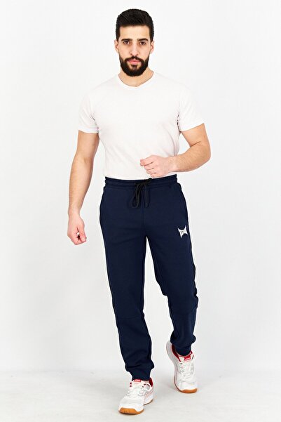 Tapout Men Sportswear Fit Drawstring Brand Logo Training Jogger Pant, Navy Blue