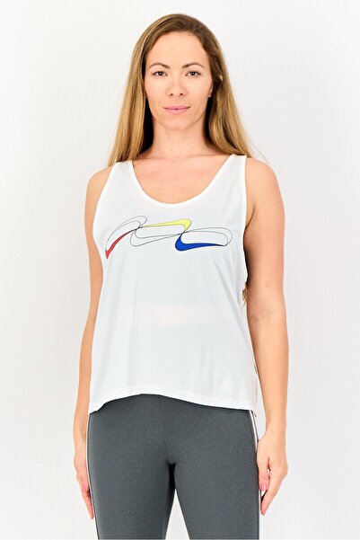 Nike Women Sportswear Fit Sleeveless Running Tank Top, White