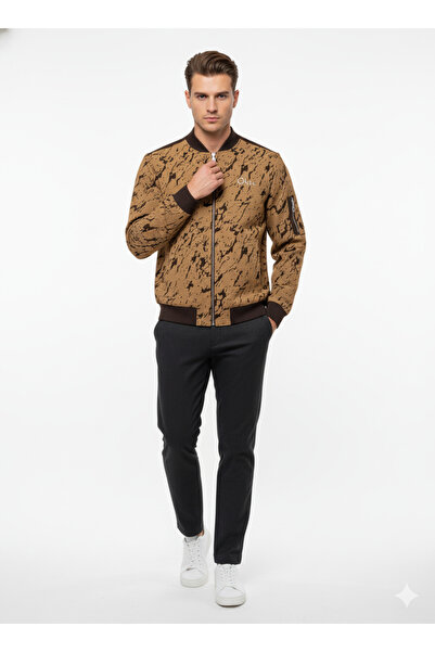 Okté Мъжка бомбър яке с жакардов десен – Jacquard Terrain (уникално издание)