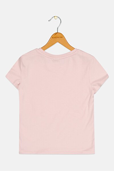 Puma Kids Girl Brand Logo Short Sleeve Top, Mauve Mist