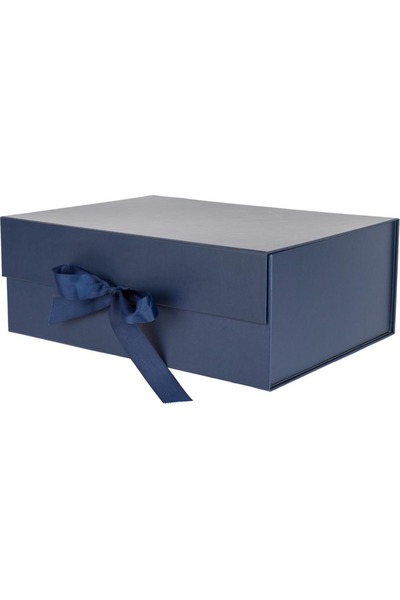 OEM Cutie Cadou Lux Navy, Inchidere Magnetica si Panglica Satin 35*25*12 cm