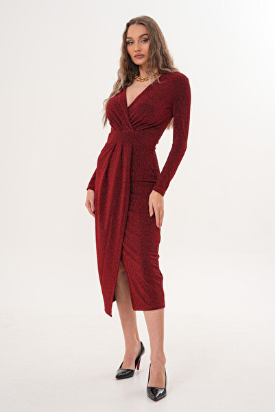 MILANOFOX Glitter Flower Envelope Dress