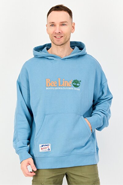 Timberland Men Embroidered Logo Long Sleeve Hoodie, Slate Blue