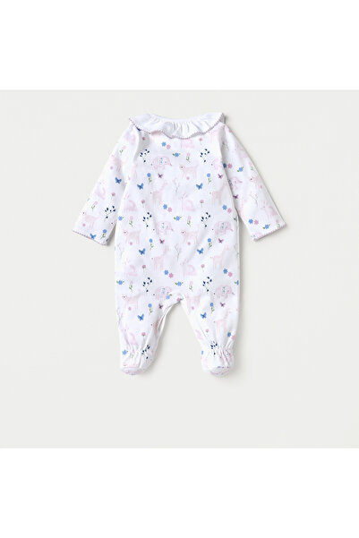 Juniors All-Over Print Closed Feet Sleepsuit with Long Sleeves