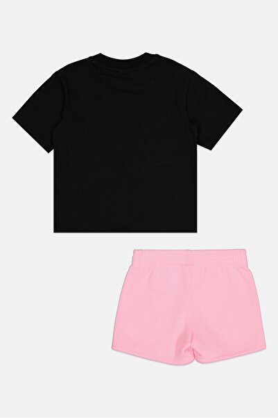 Puma Kids Girl 2 Pieces Brand Logo Short Sleeve Top And Shorts, Multicolor