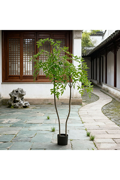 BESTONE شجرة خيزران صناعية بطول 120 سم، مصنوعة من نبات الخيزران الطبيعي، في و...