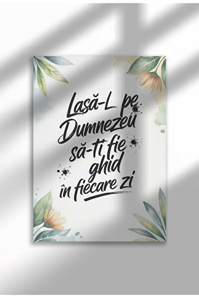 21mxm May God be your guide - Unframed Romanian Religious Canvas Poster - Digital Print