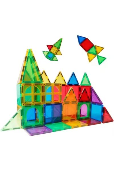 TEGRILO 32 Pcs 3D Magnetic Building Blocks Kids Building Blocks Set Magnetic Building Construction E