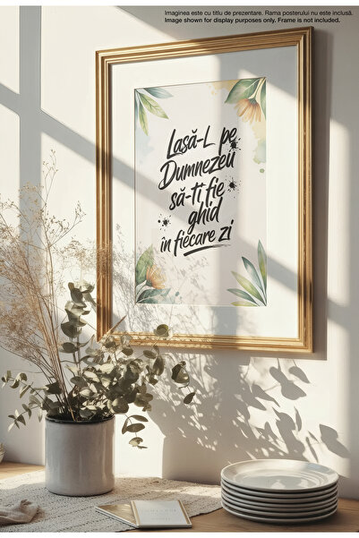 21mxm May God be your guide - Unframed Romanian Religious Canvas Poster - Digital Print