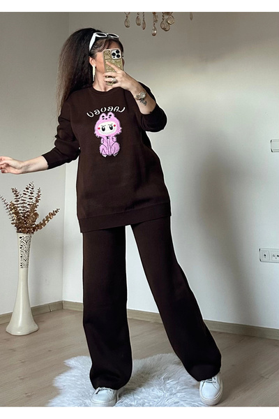 AZRA BUTİK Karakter Printed Tiriko Team Coffee