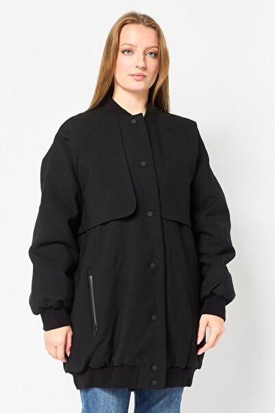 Lacoste Women Solid Bomber Jacket, Black