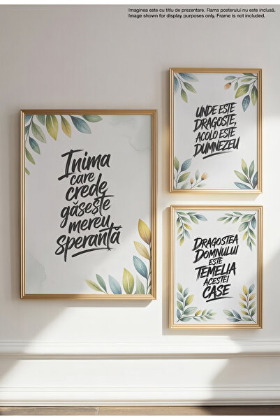 21mxm Inima Care Crede - Unframed Romanian Religious Canvas Poster - Digital Print