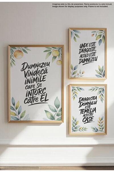 21mxm God Heals Hearts - Unframed Romanian Religious Canvas Poster - Digital Print