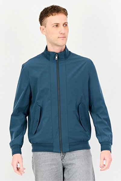 Marc New York جاكيت بومبر رجالي سادة، أخضر مزرق
