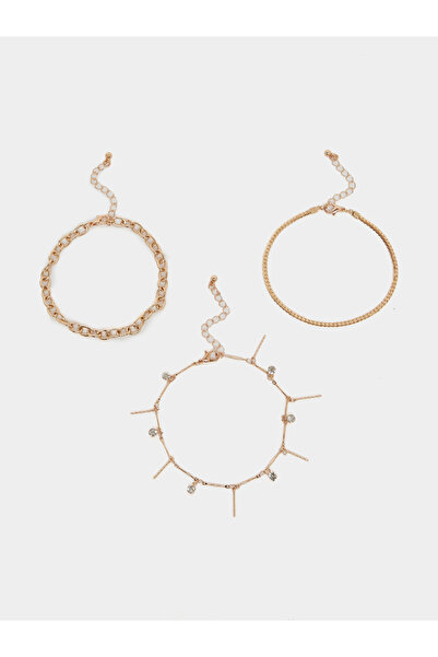 Styli مجموعة من 3 خلخال مزين على شكل قطرة