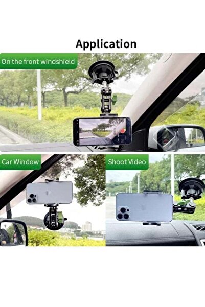 Generic Universal Phone Holder with 360° Rotating Arm and Super Strong Suction Cup