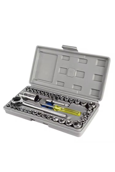 hoffmans Premium Tool Kit 40 Pieces - Allen Keys, Ratchet, Tubing, Bits, Torx Keys, Carbon Adapter