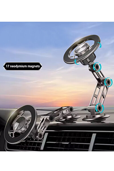 The Wlue Magsafe Uyumlu Full Metal 360° Araç İçi Telefon Tutucu / Mekanik Kol...