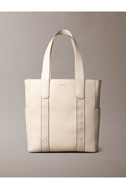 Calvin Klein Jacquard Logo Laptop Tote Bag