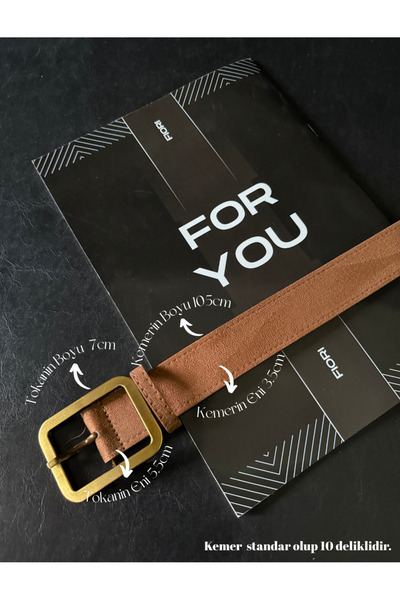 Fiori Suede Antique Buckle Women's Trouser Belt, Coat Belt, Dress Belt, Shirt Belt