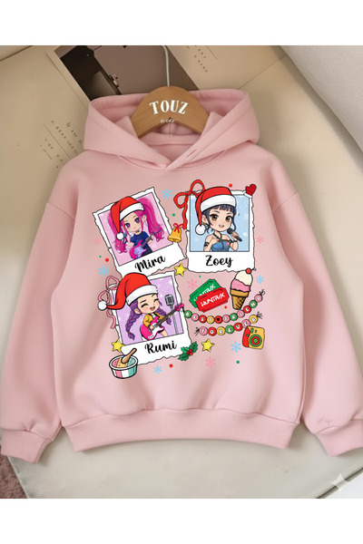 Touz Moda Christmas Young Kpop Demon Hunters 3-Thread Thick Sweet Hoodie